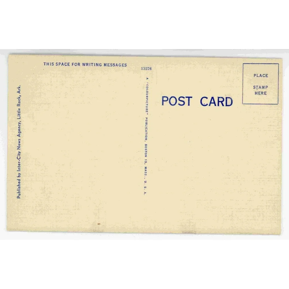 Vintage Postcard Little Rock Arkansas War Memorial Military‎ Travel USA Curteich